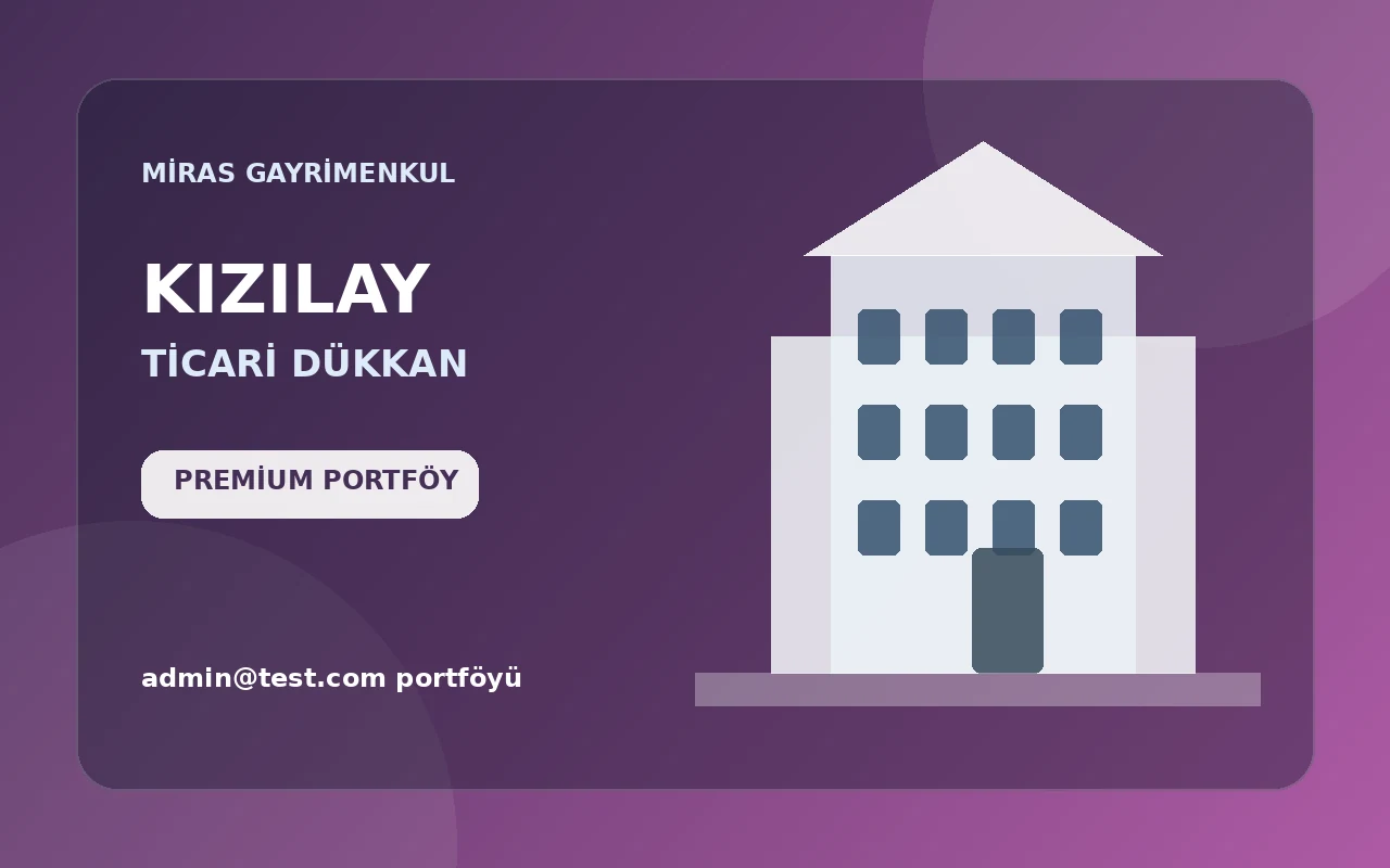 Kızılay Merkezde Yüksek Getirili Satılık Ticari Dükkan